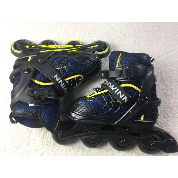 Schwinn ABEC-5 Adjustable Inline Skates Blue w/Black Frame*Kids Size 1-4 - Picture 2 of 8